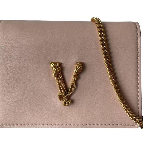 Blush/Gold Leather Virtus Mini crossbody - Picture 3 of 9